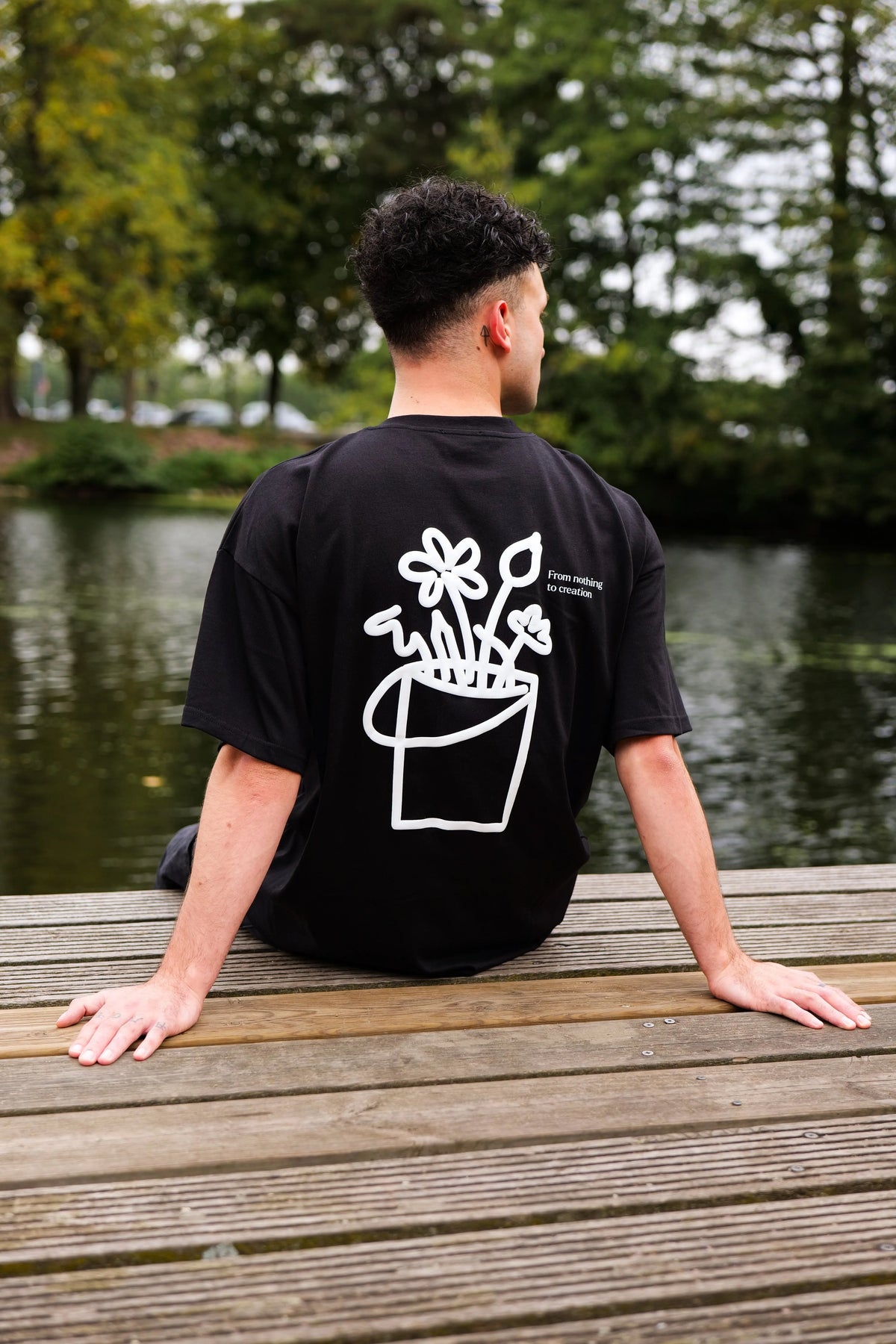 T-shirt noir oversize - Rural