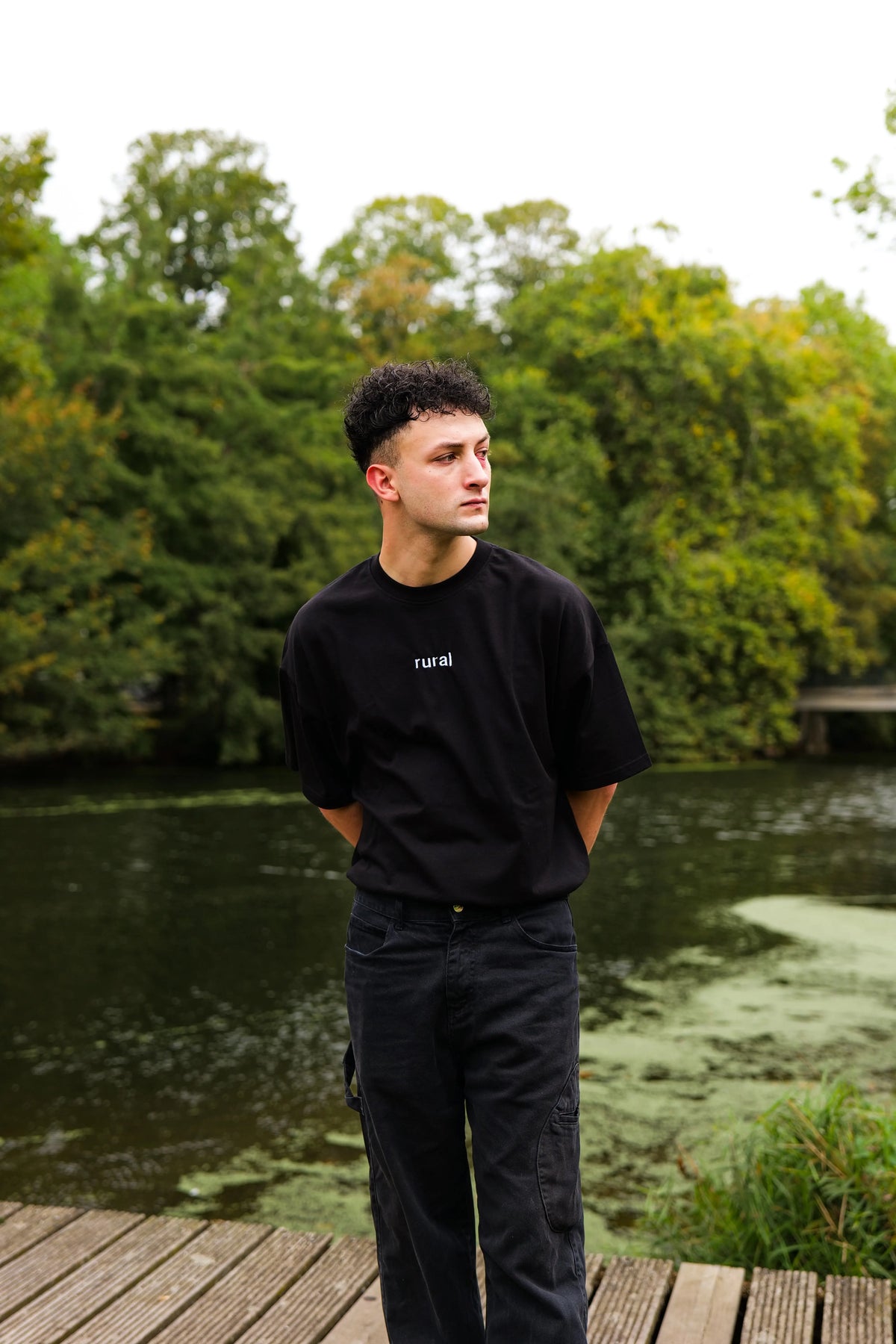 T-shirt noir oversize - Rural